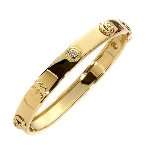 used chanel bracelet|Chanel gold bracelet with diamonds.